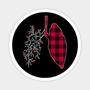 Respiratory Therapy Therapist Lungs Christmas Lights Magnet